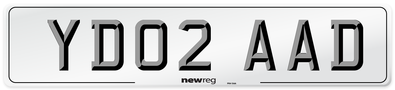 YD02 AAD Number Plate from New Reg
